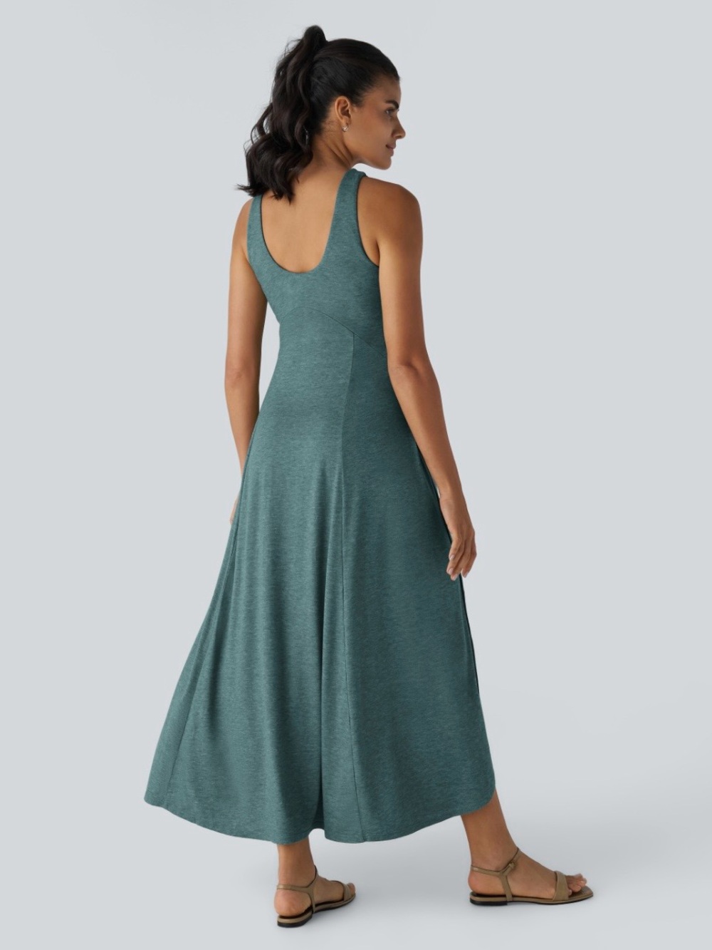 Halara U Neck Flowy Casual Tank Dress - NWT - Size XL - Picture 3 of 4
